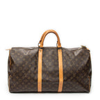 Travel Bag Keepall 55 Brown Monogram Canvas