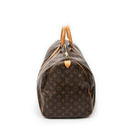 Travel Bag Keepall 55 Brown Monogram Canvas