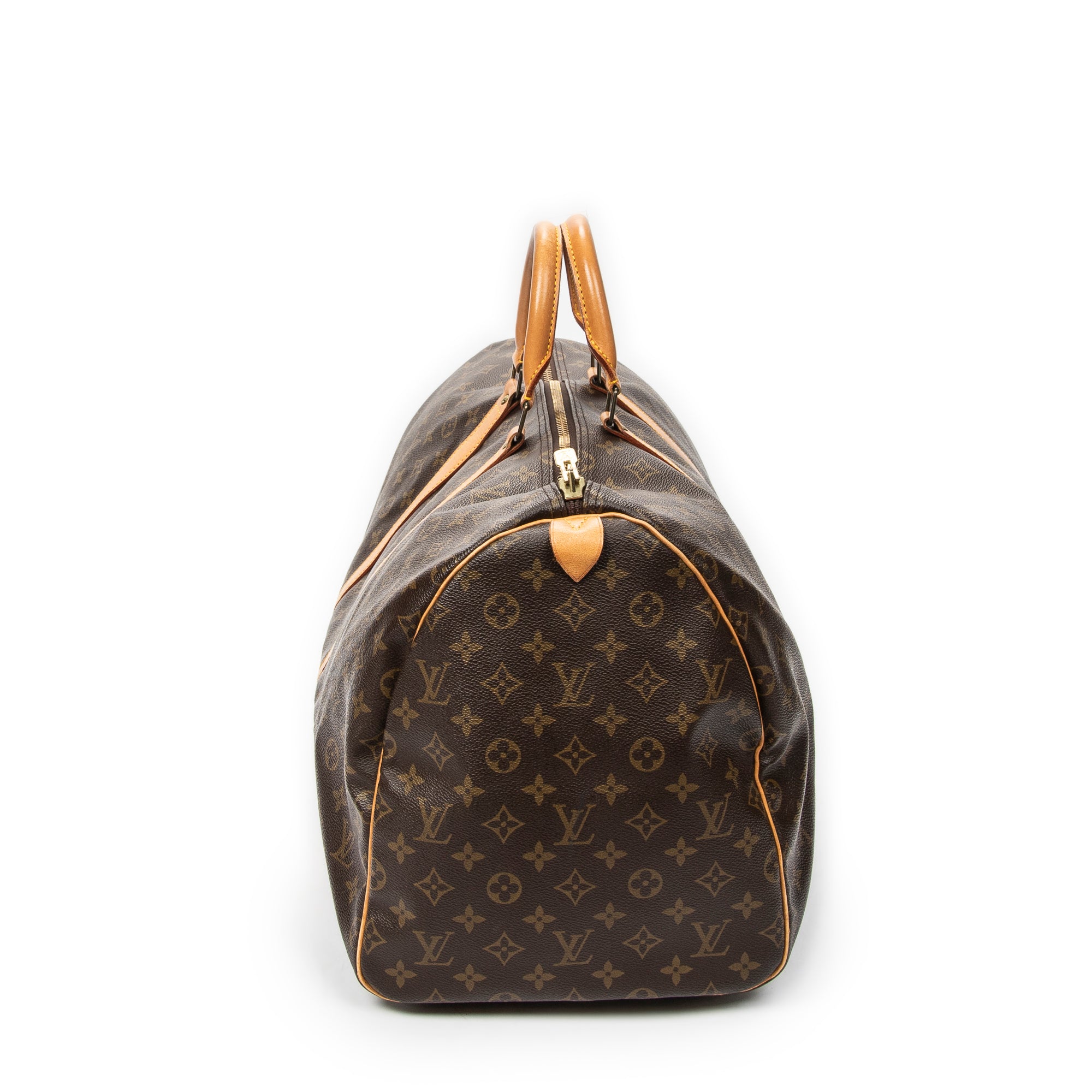 Travel Bag Keepall 55 Brown Monogram Canvas