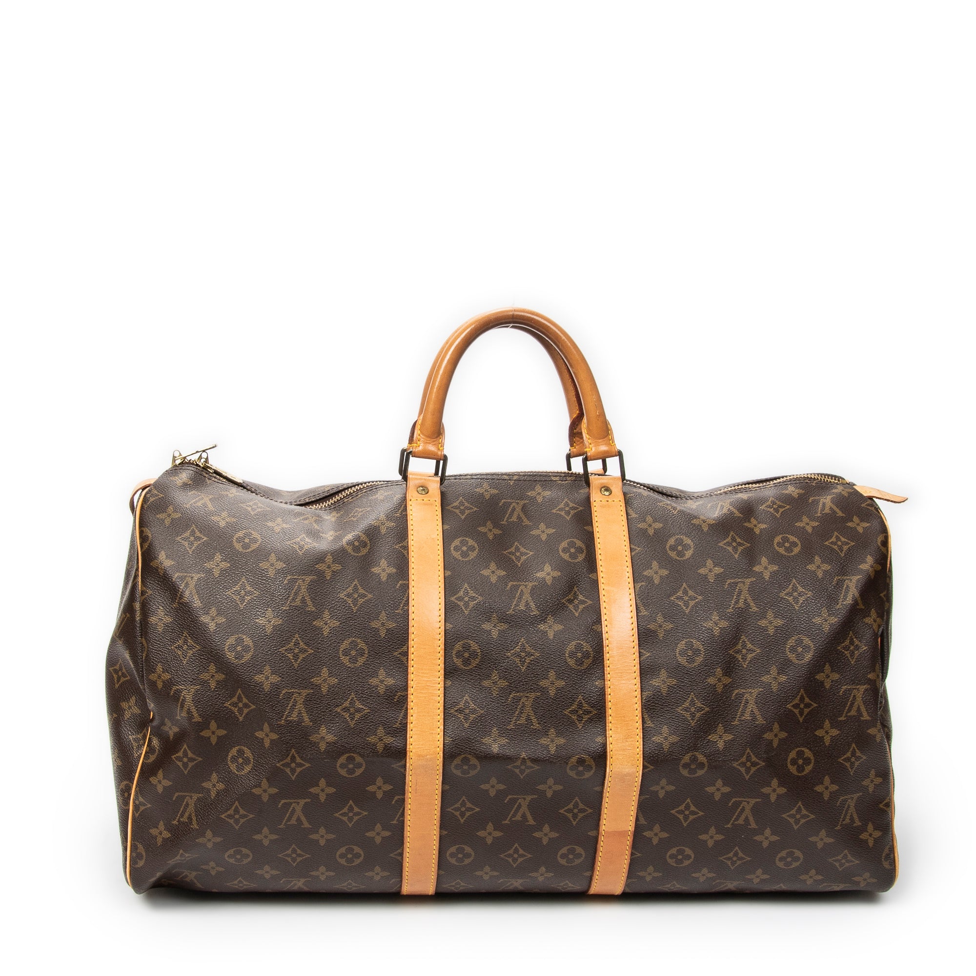 Travel Bag Keepall 55 Brown Monogram Canvas