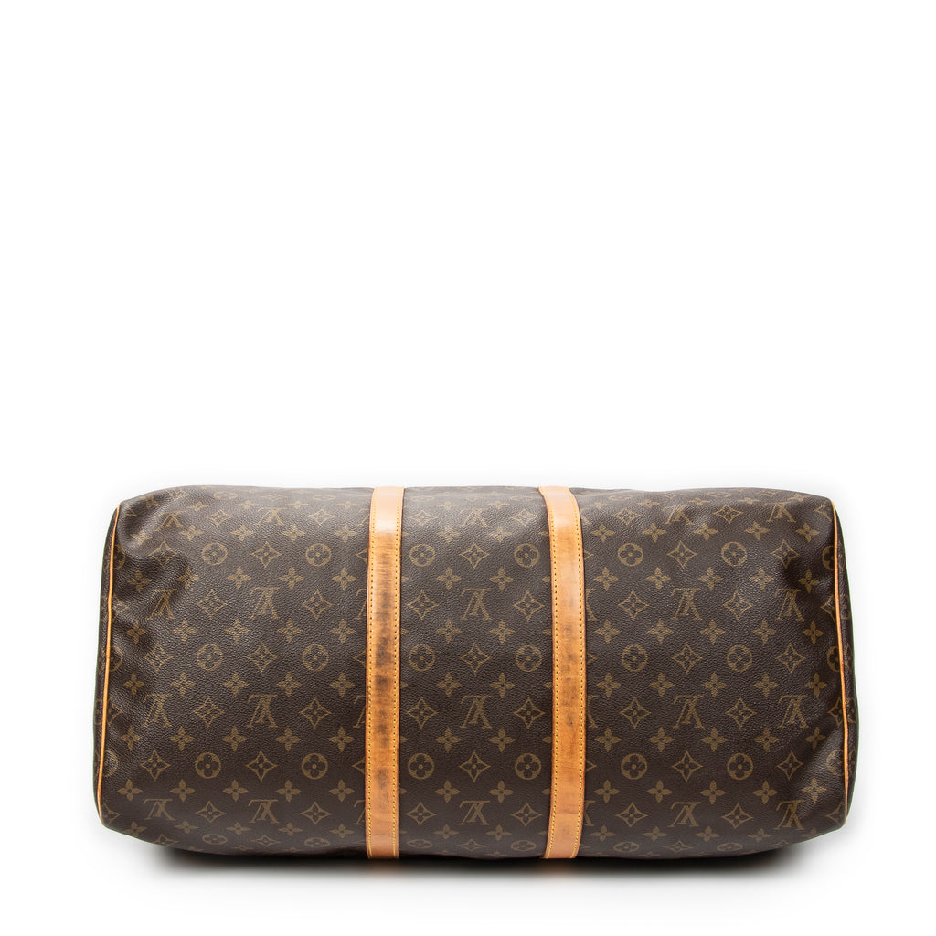 Travel Bag Keepall 55 Brown Monogram Canvas