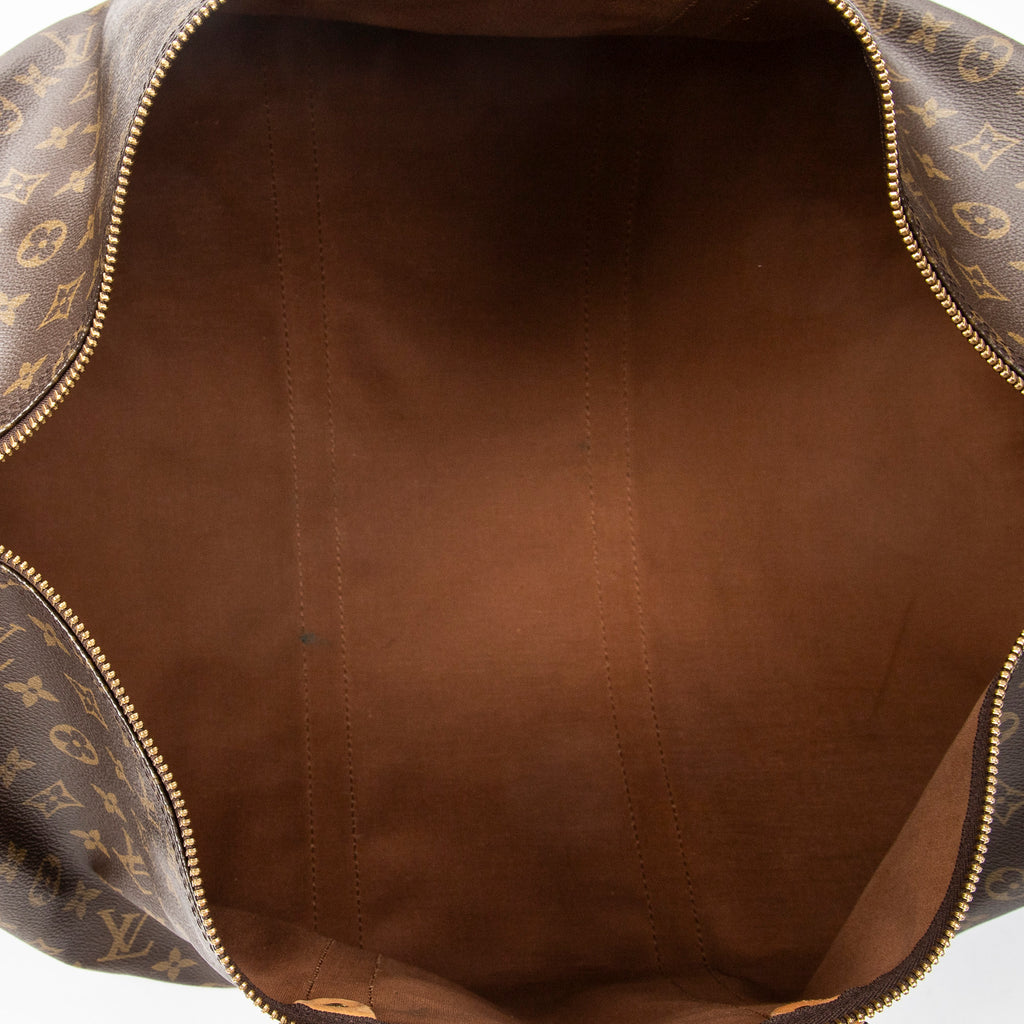 Travel Bag Keepall 55 Brown Monogram Canvas