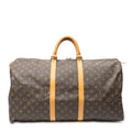 Travel Bag Keepall 55 Brown Monogram Canvas