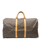 Travel Bag Keepall 55 Brown Monogram Canvas