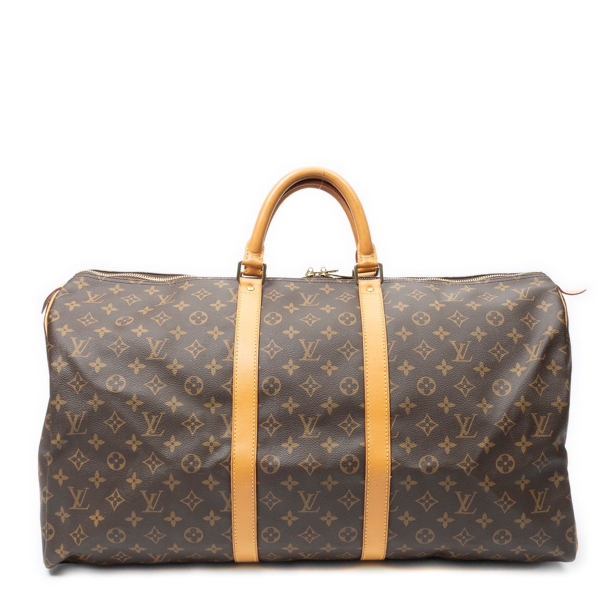Travel Bag Keepall 55 Brown Monogram Canvas