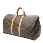 Travel Bag Keepall 55 Brown Monogram Canvas