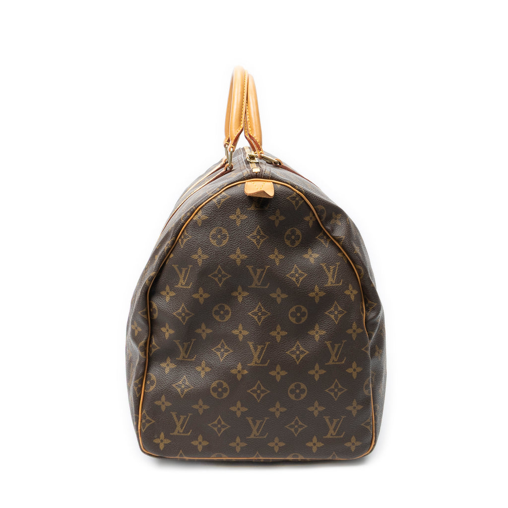 Travel Bag Keepall 55 Brown Monogram Canvas