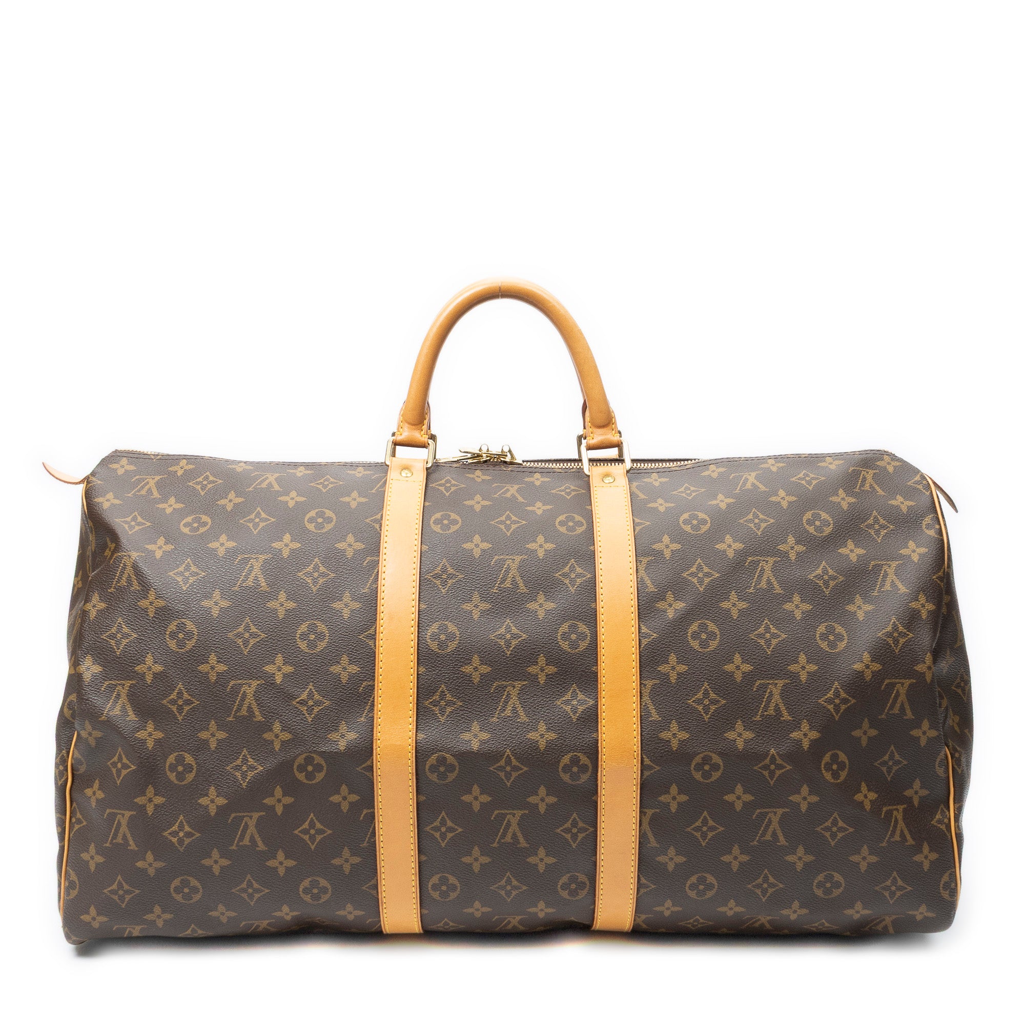 Travel Bag Keepall 55 Brown Monogram Canvas