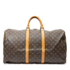 Travel Bag Keepall 55 Brown Monogram Canvas