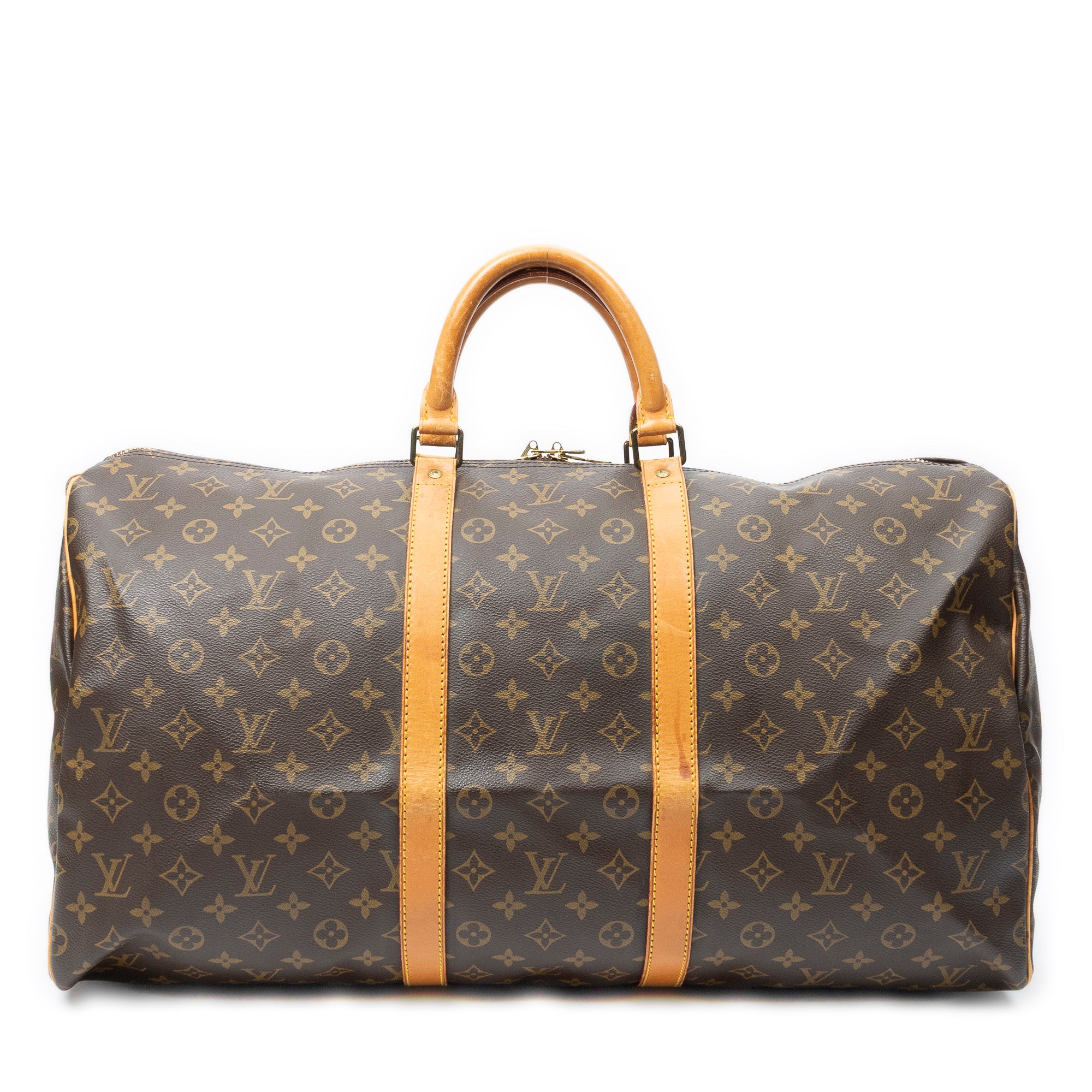 Travel Bag Keepall 55 Brown Monogram Canvas