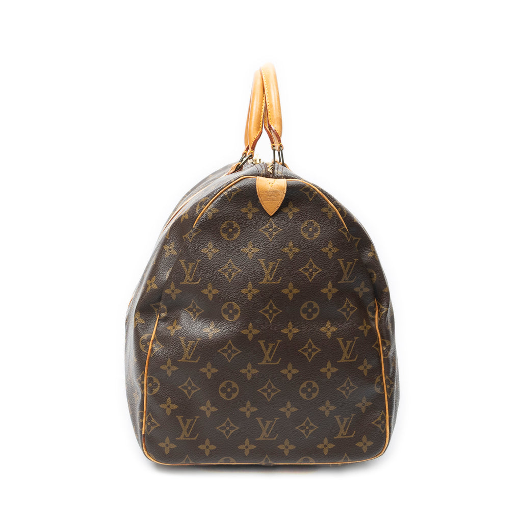 Travel Bag Keepall 55 Brown Monogram Canvas