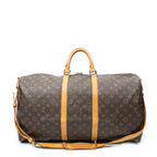 Travel Bag Keepall Bandouliere 55 Brown Monogram Canvas