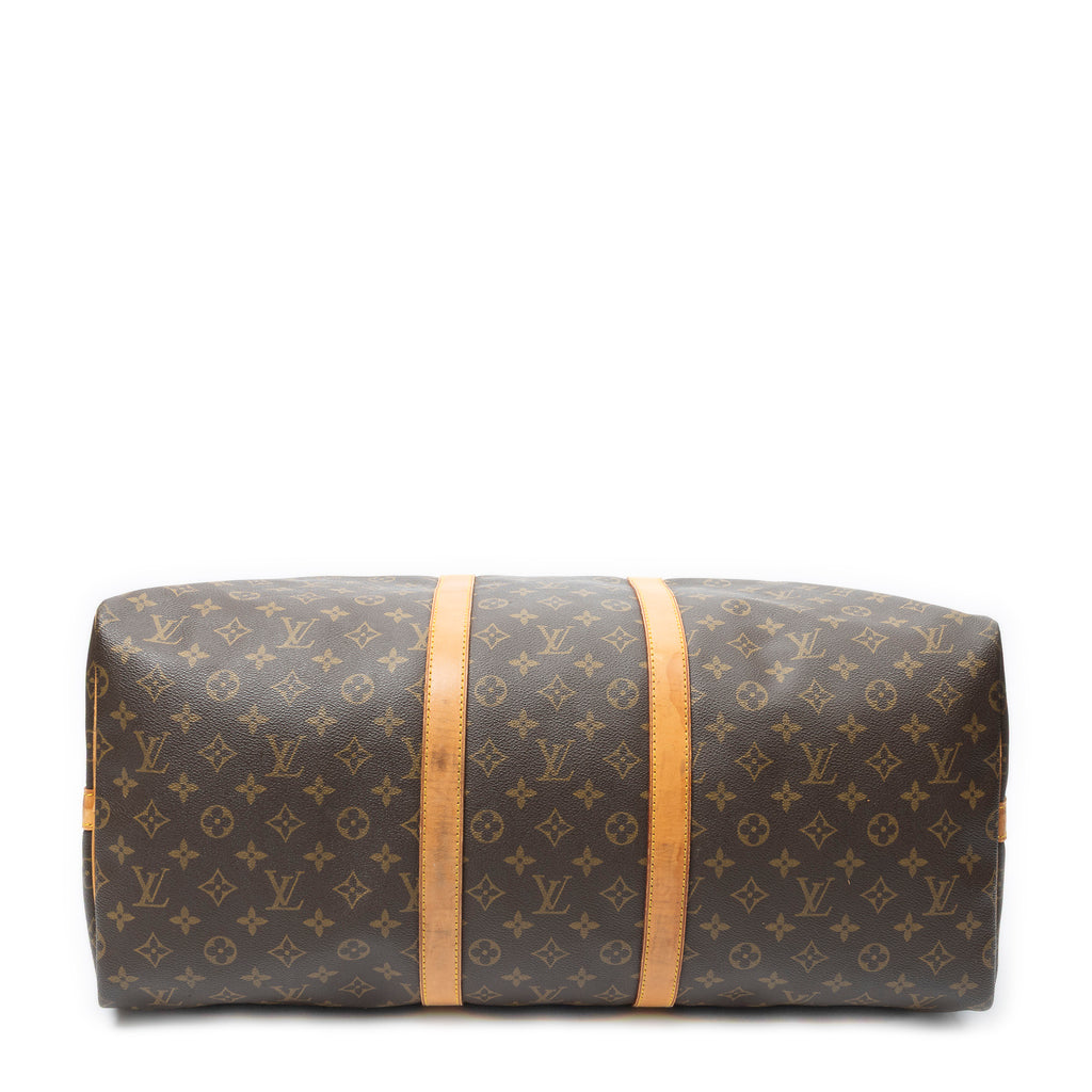 Travel Bag Keepall Bandouliere 55 Brown Monogram Canvas