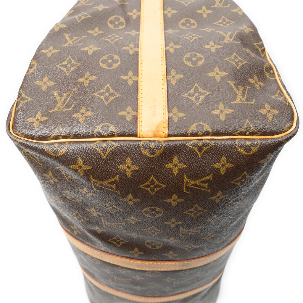 Travel Bag Keepall Bandouliere 55 Brown Monogram Canvas