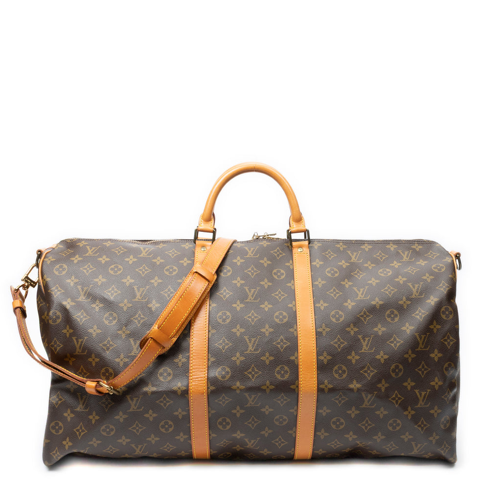Travel Bag Keepall Bandouliere 60 Brown Monogram Canvas