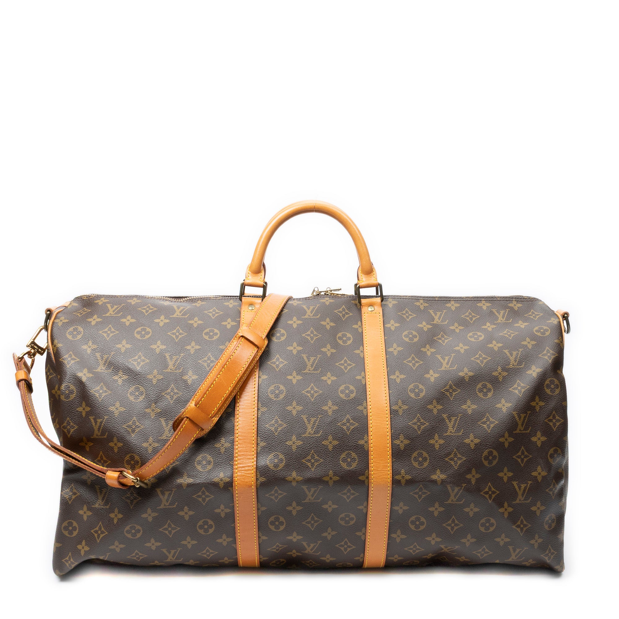 Travel Bag Keepall Bandouliere 60 Brown Monogram Canvas