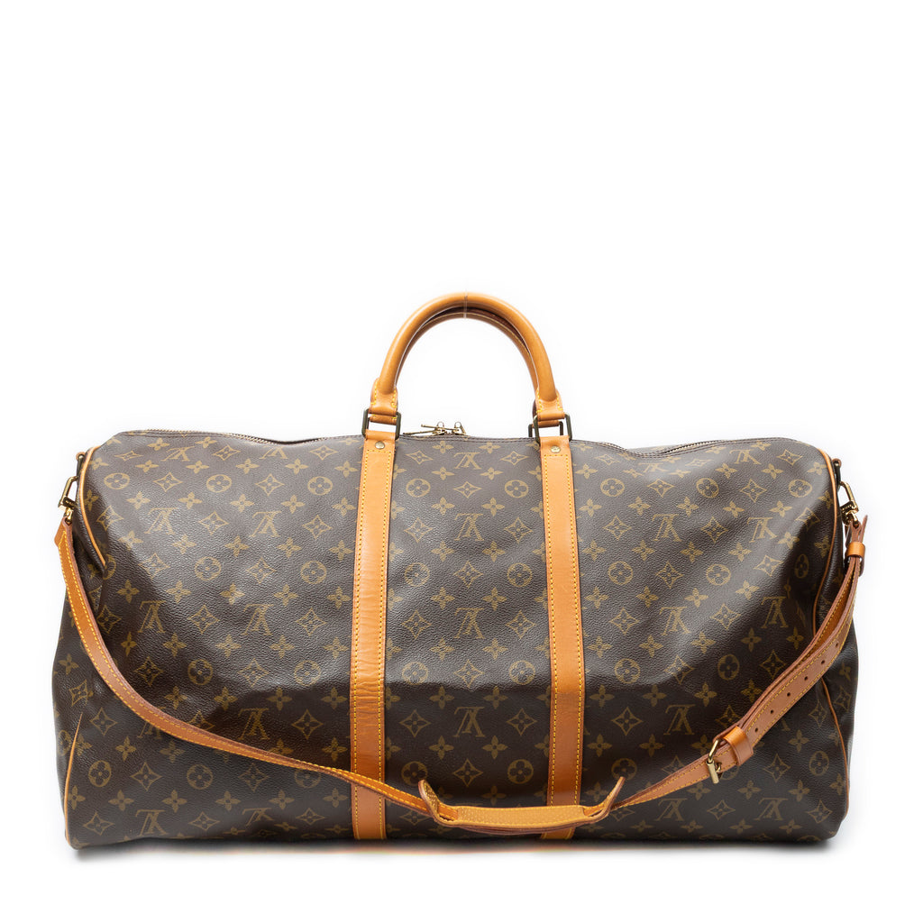 Travel Bag Keepall Bandouliere 60 Brown Monogram Canvas