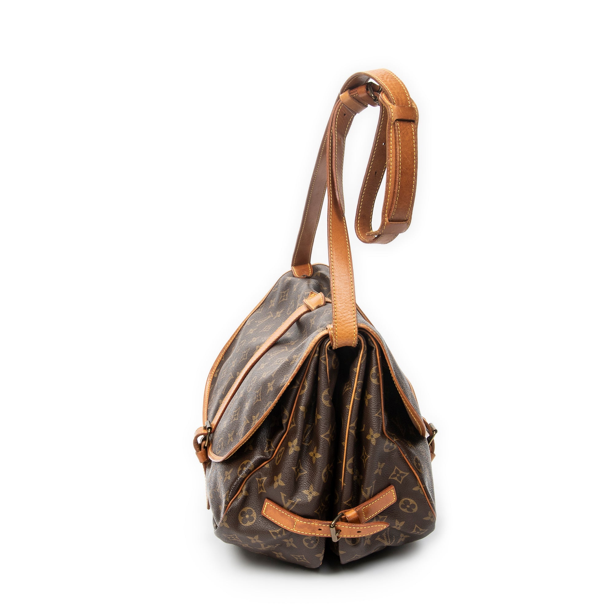 Shoulder Bag Saumur GM Brown Monogram Canvas