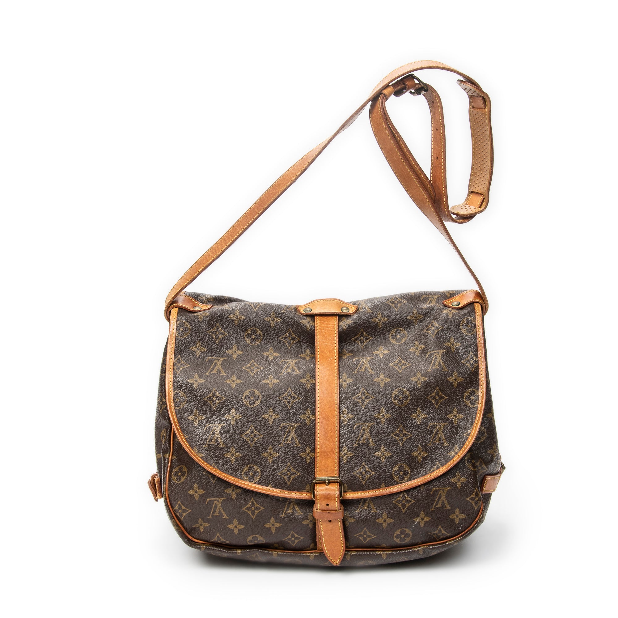 Shoulder Bag Saumur GM Brown Monogram Canvas
