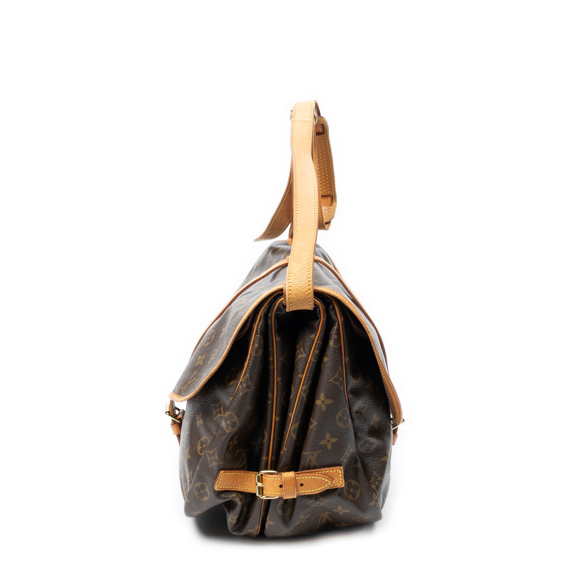 Sac Bandoulière Saumur MM Toile Monogram Marron