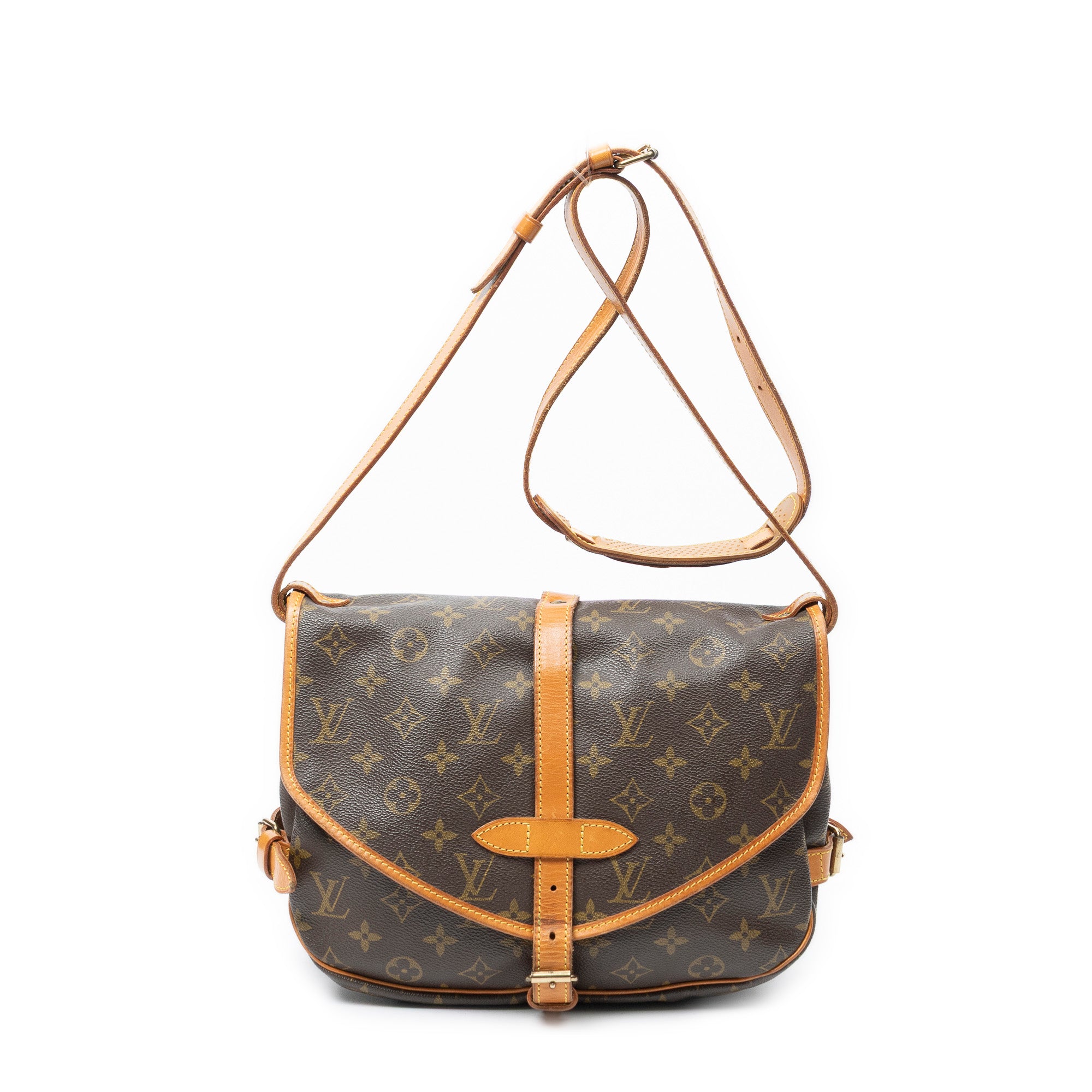 Sac Bandoulière Saumur MM Toile Monogram Marron