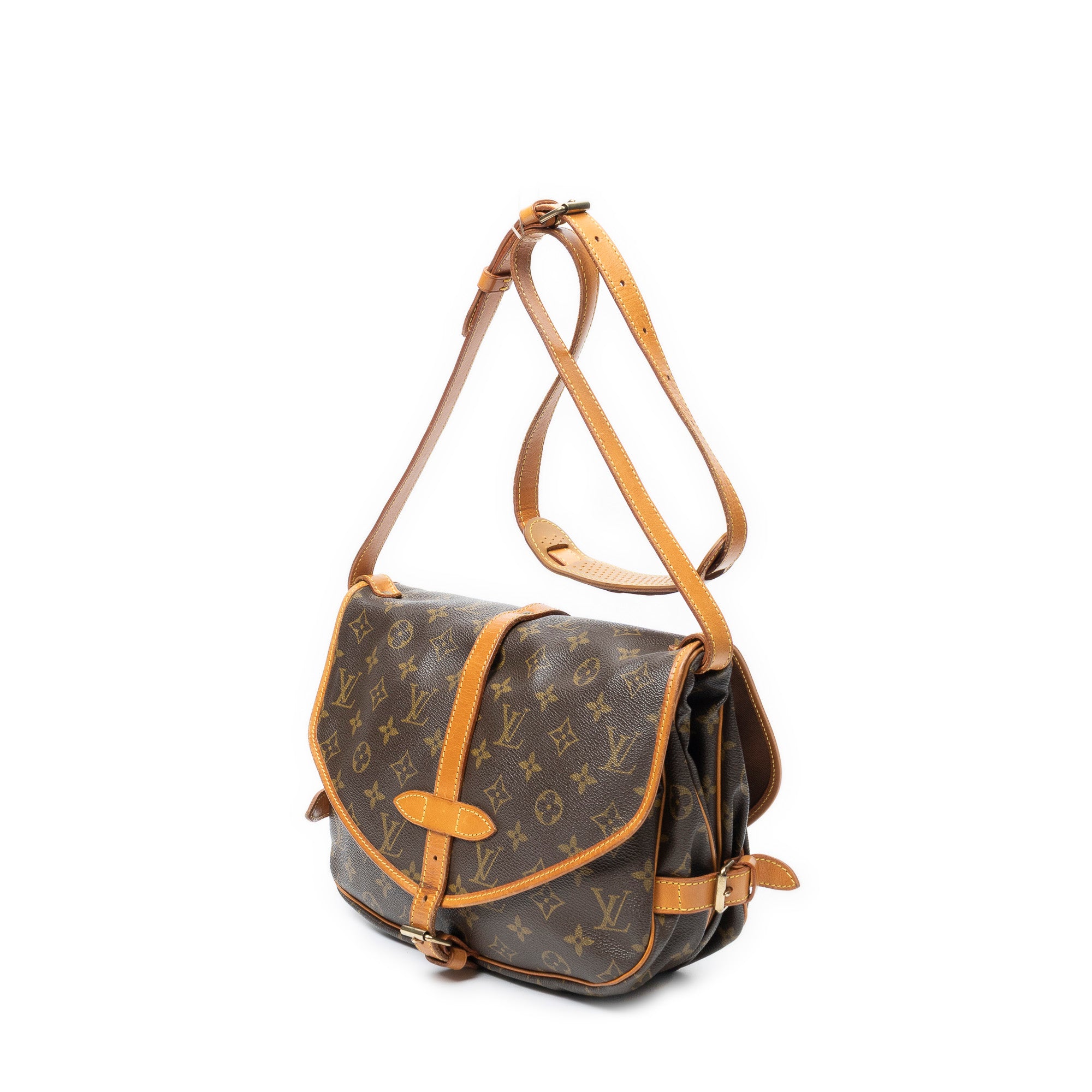 Sac Bandoulière Saumur MM Toile Monogram Marron