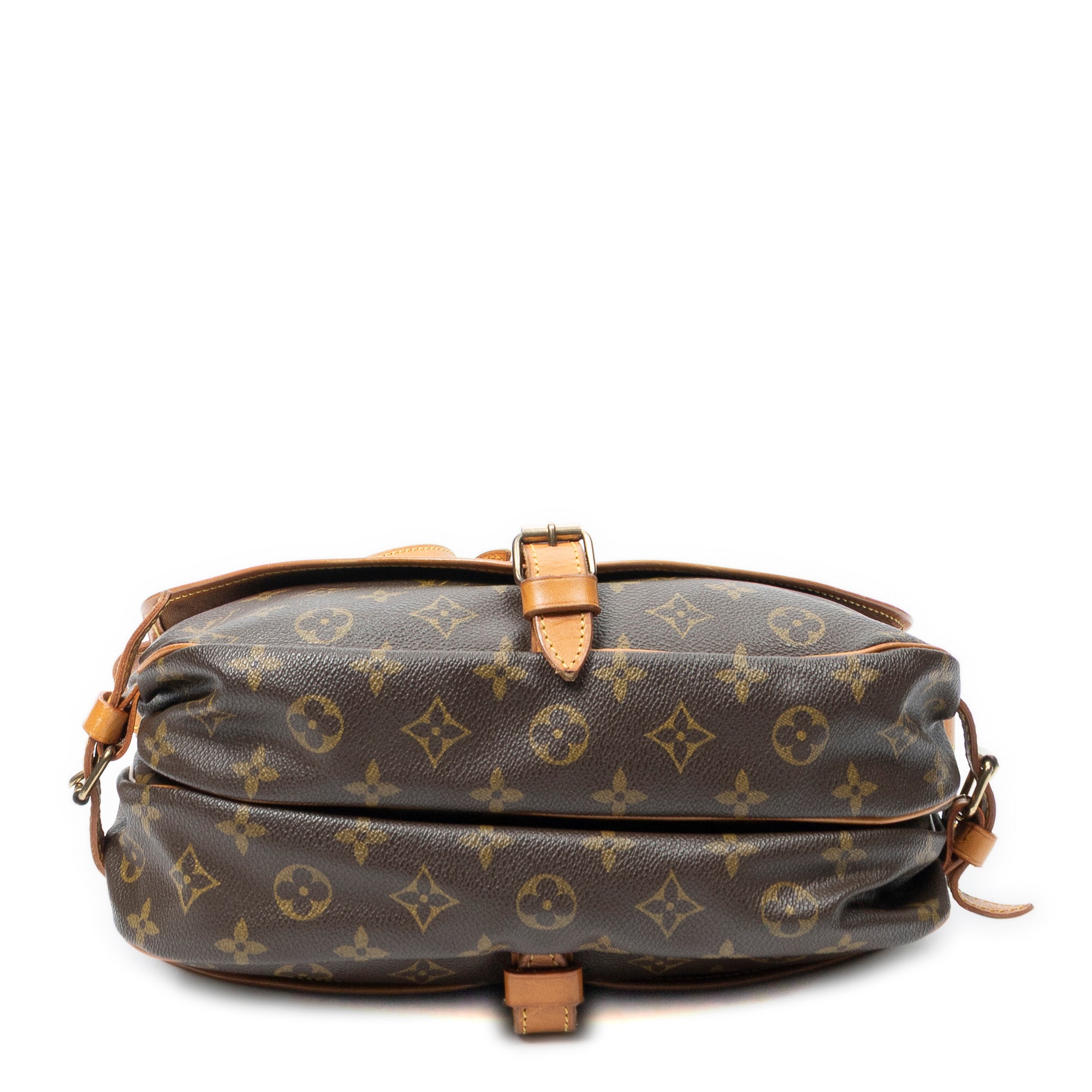 Sac Bandoulière Saumur MM Toile Monogram Marron