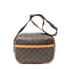Sac Reporter PM en toile Monogram marron