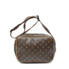 Sac Reporter PM en toile Monogram marron