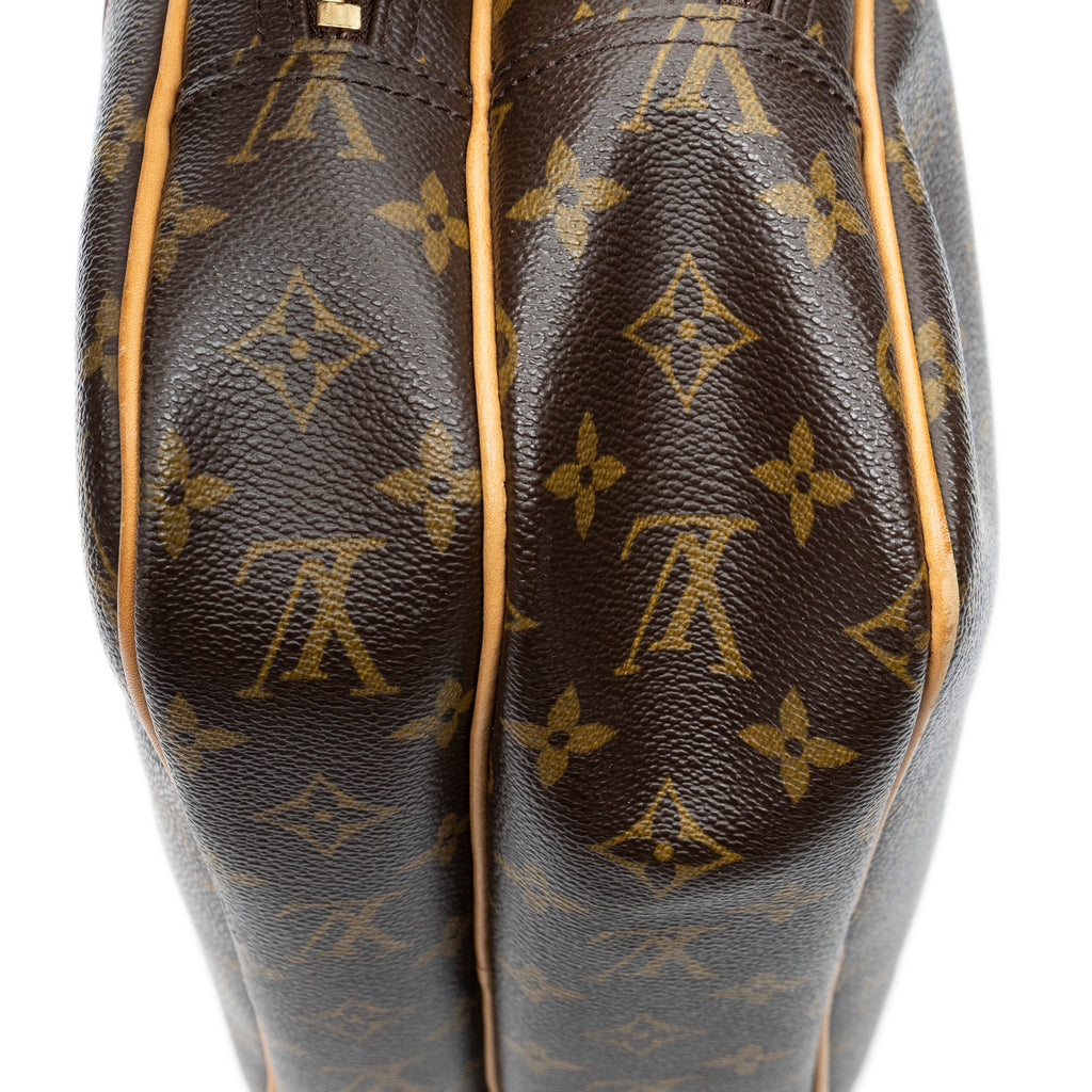 Sac Reporter PM en toile Monogram marron