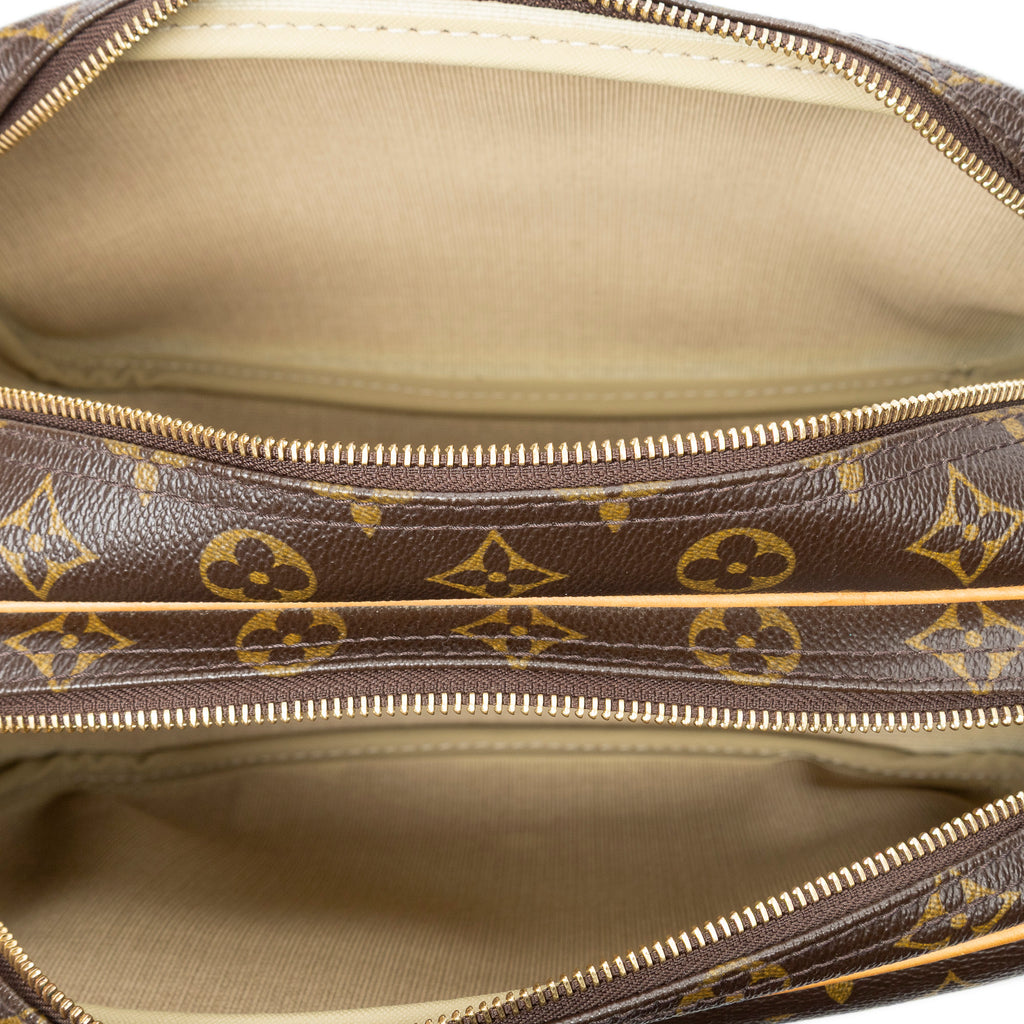 Sac Reporter PM en toile Monogram marron