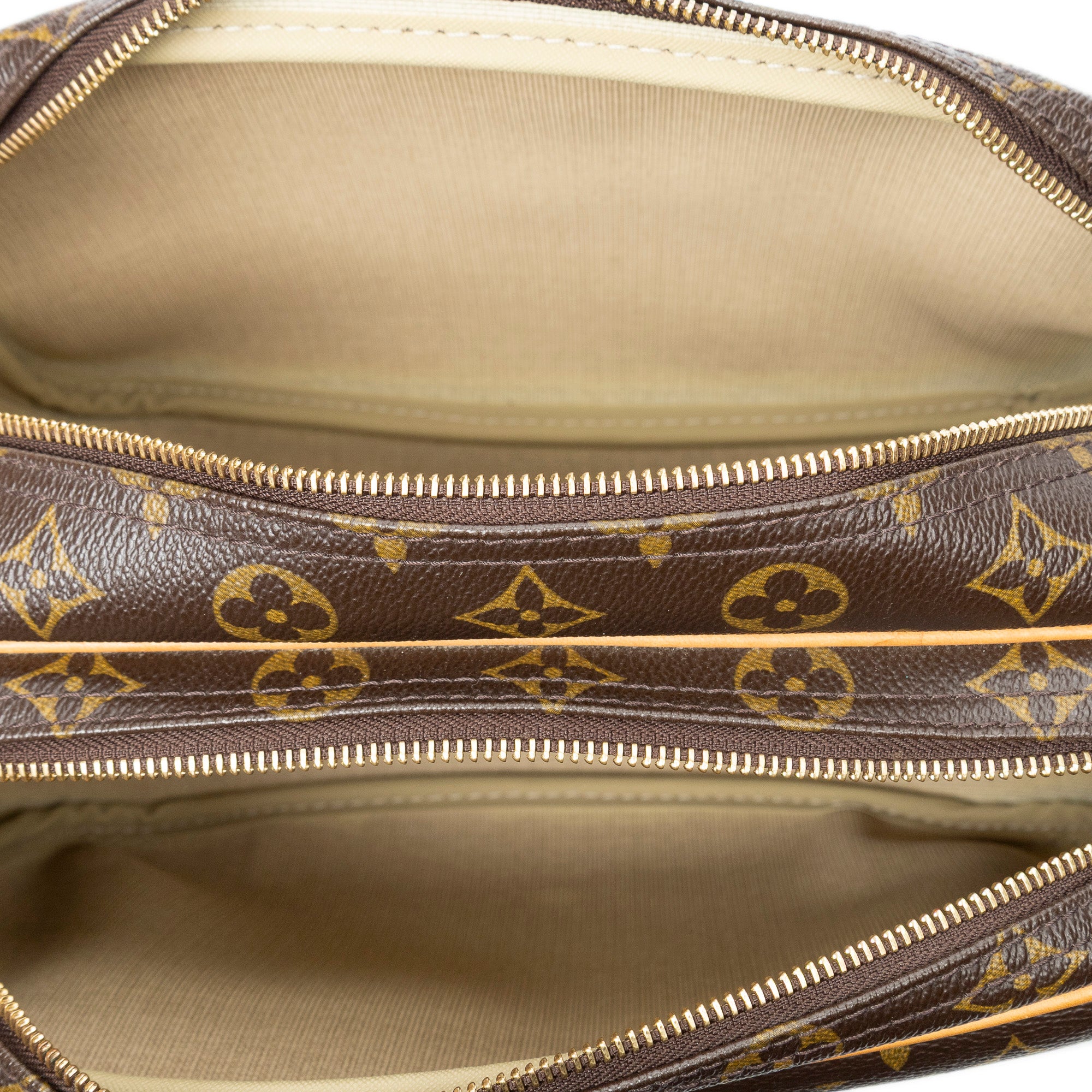 Sac Reporter PM en toile Monogram marron