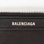 Shoulder Bag Small Navy Cabas Black Grained Leather