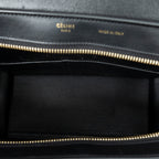 Shoulder Bag Small Tricolor Trapeze Blue Grained Calfskin Leather