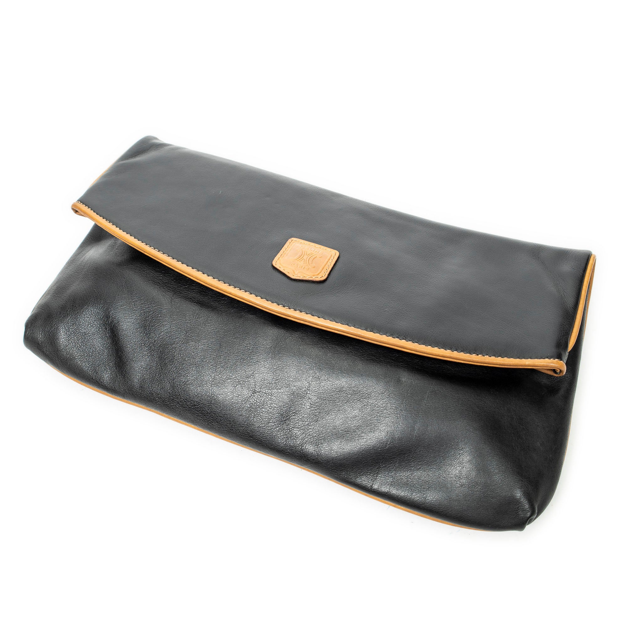 Clutch Macadam Flap Clutch Black Calfskin Leather