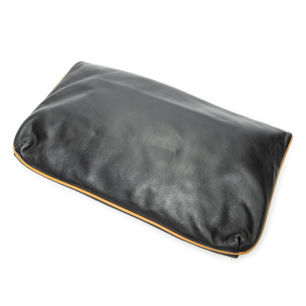 Clutch Macadam Flap Clutch Black Calfskin Leather