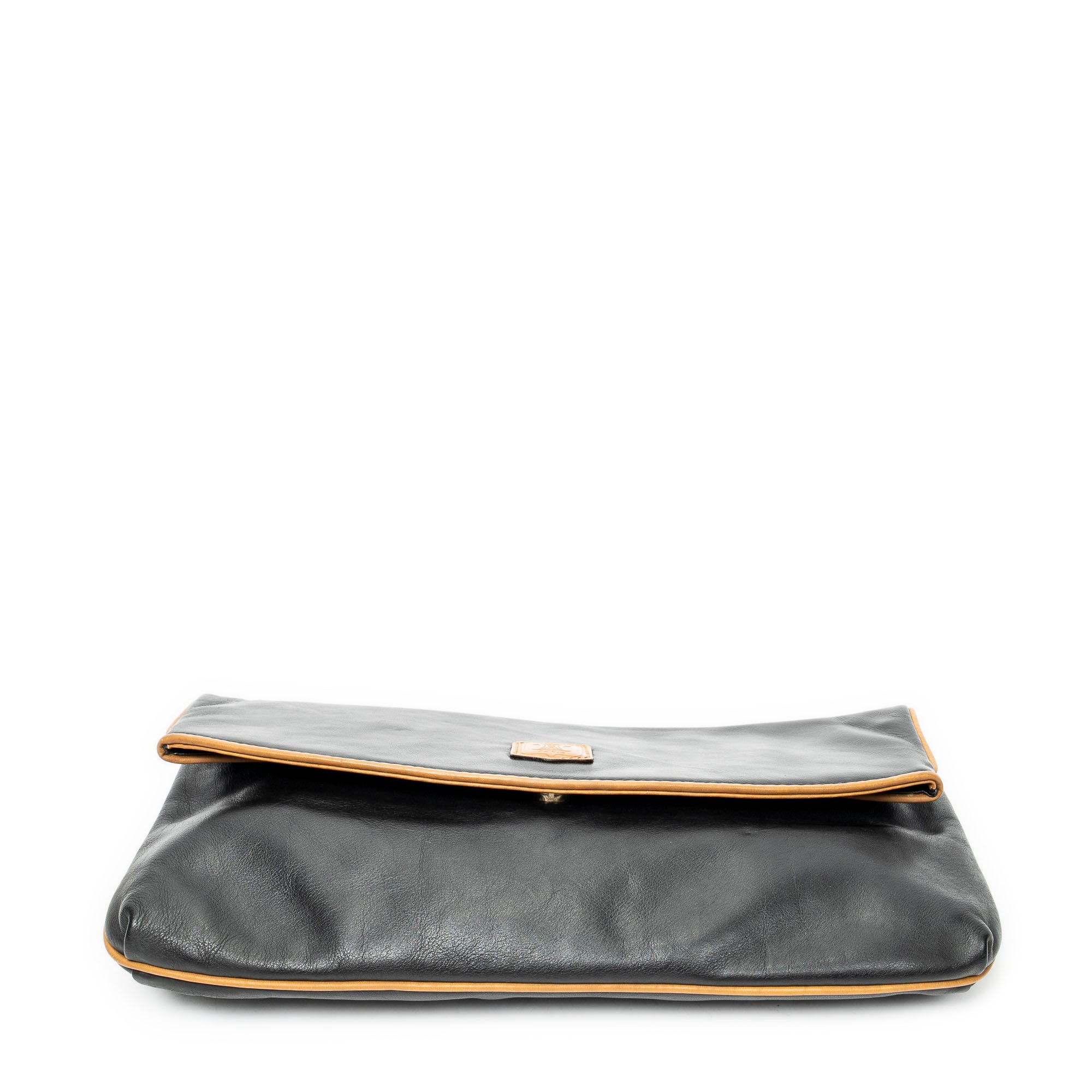 Clutch Macadam Flap Clutch Black Calfskin Leather