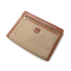 Pouch Toiletry Pouch Beige Macadam Coated Canvas