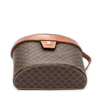 Handbag Macadam Top Handle Vanity Brown Macadam Coated Canvas