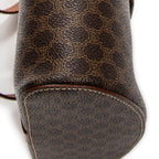 Handbag Macadam Top Handle Vanity Brown Macadam Coated Canvas