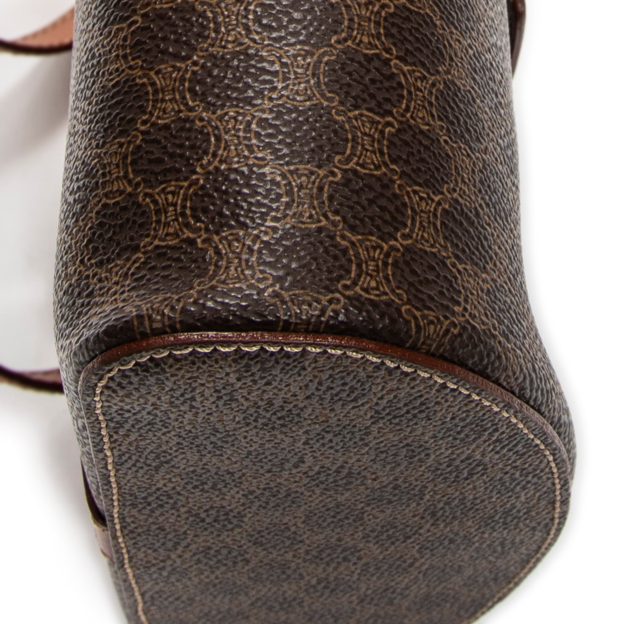 Handbag Macadam Top Handle Vanity Brown Macadam Coated Canvas