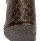 Handbag Macadam Top Handle Vanity Brown Macadam Coated Canvas