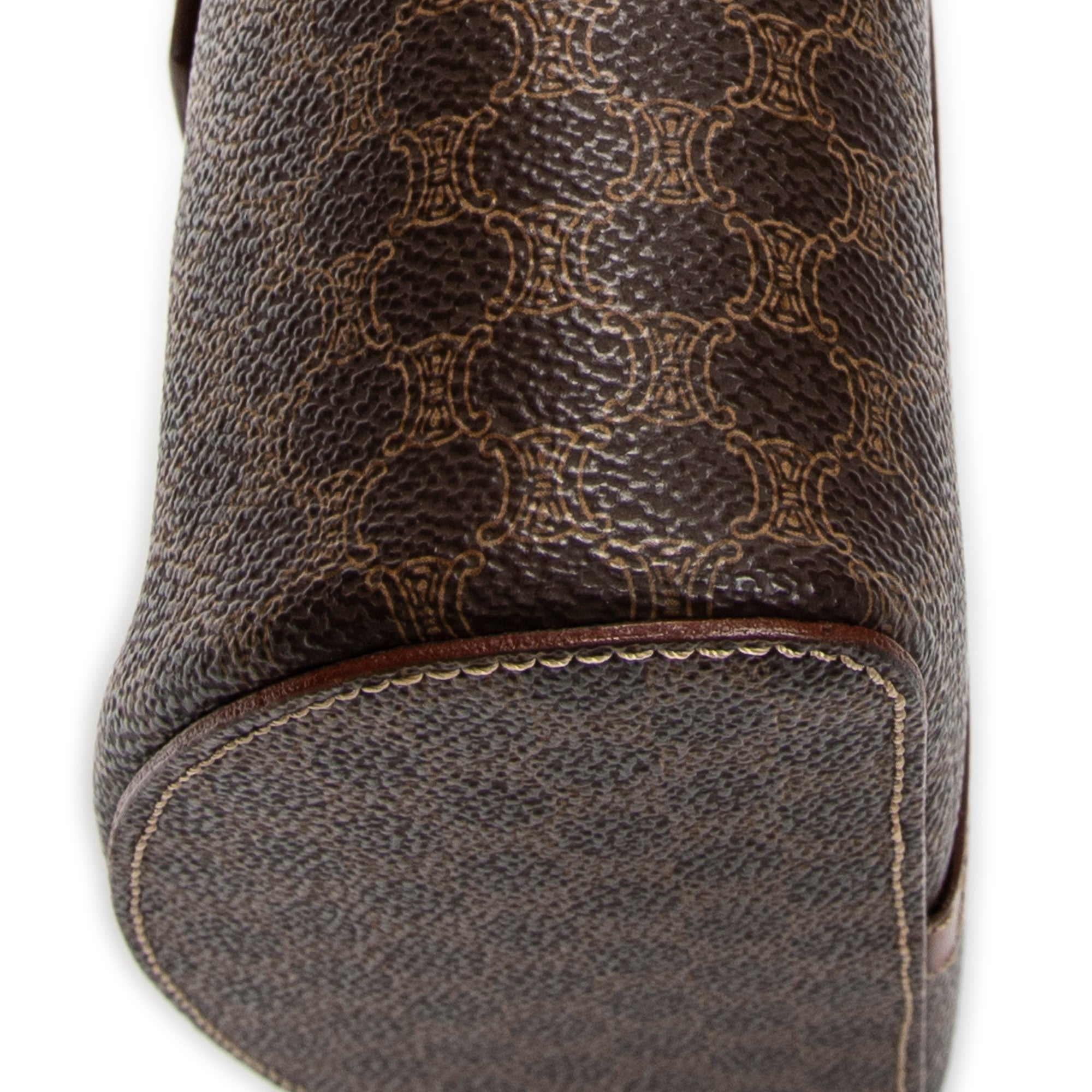 Handbag Macadam Top Handle Vanity Brown Macadam Coated Canvas