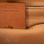 Handbag Macadam Top Handle Vanity Brown Macadam Coated Canvas