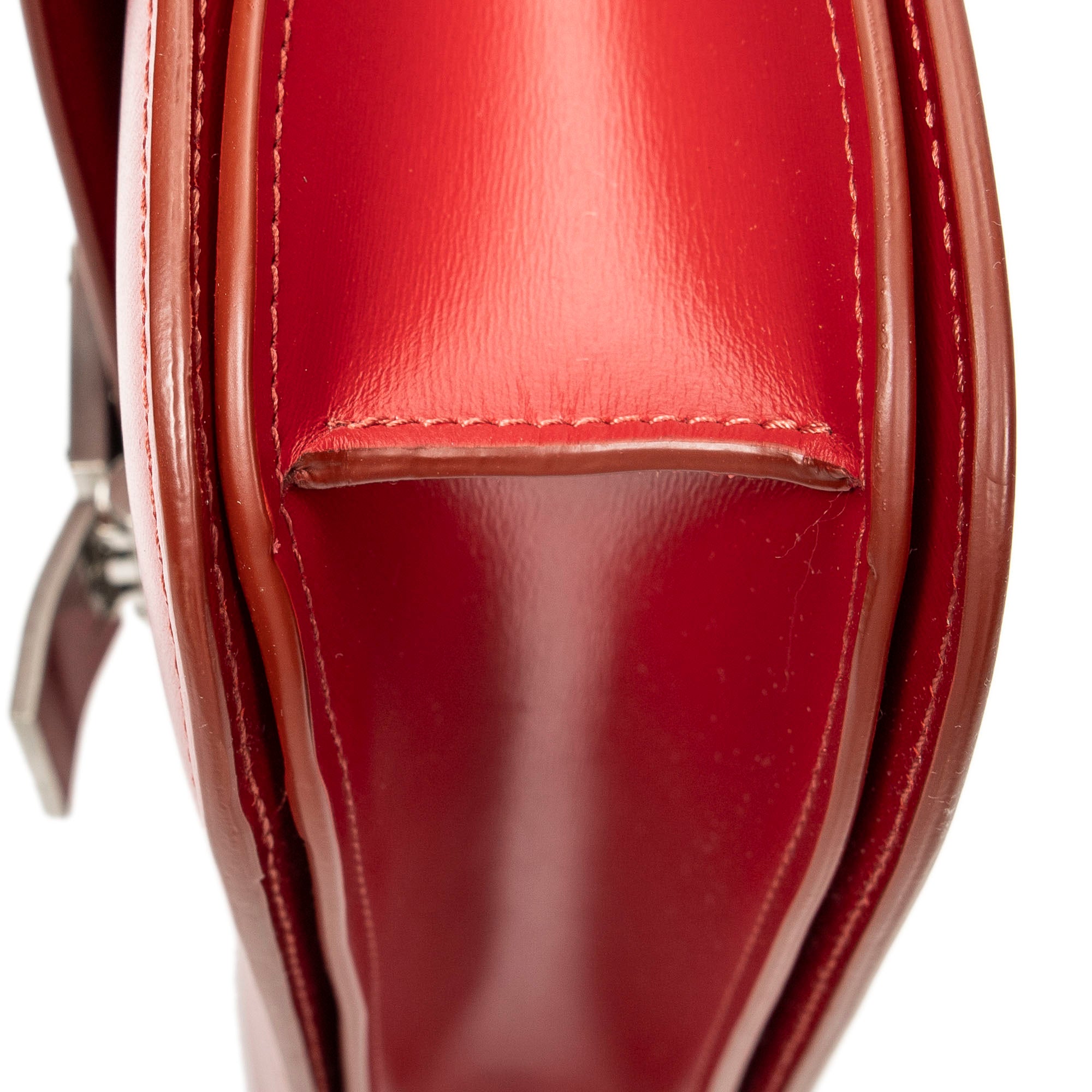 Shoulder Bag Medium Box Bag Red Calfskin Leather