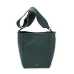 Shoulder Bag Bucket Bag Green Grained Leather