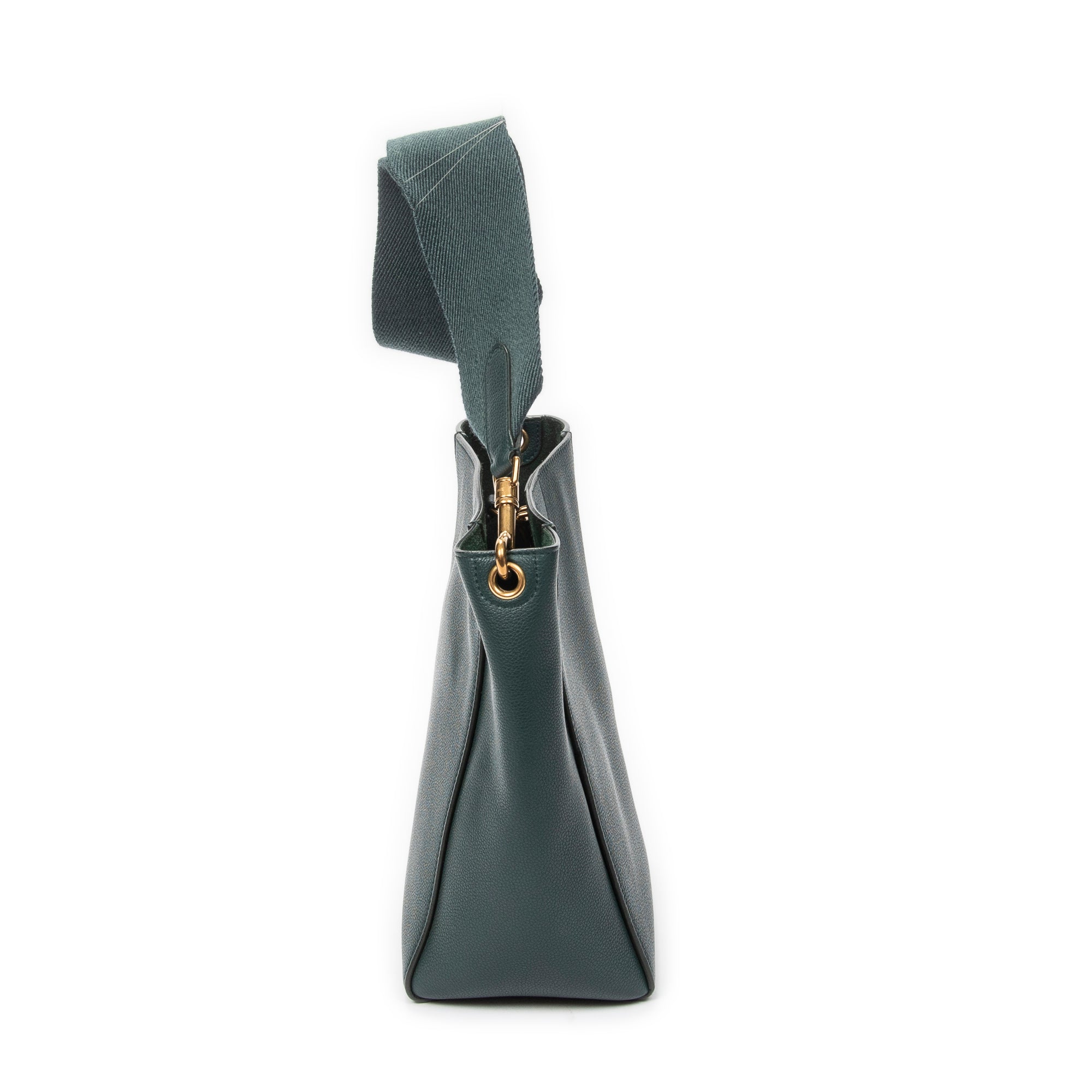 Shoulder Bag Bucket Bag Green Grained Leather