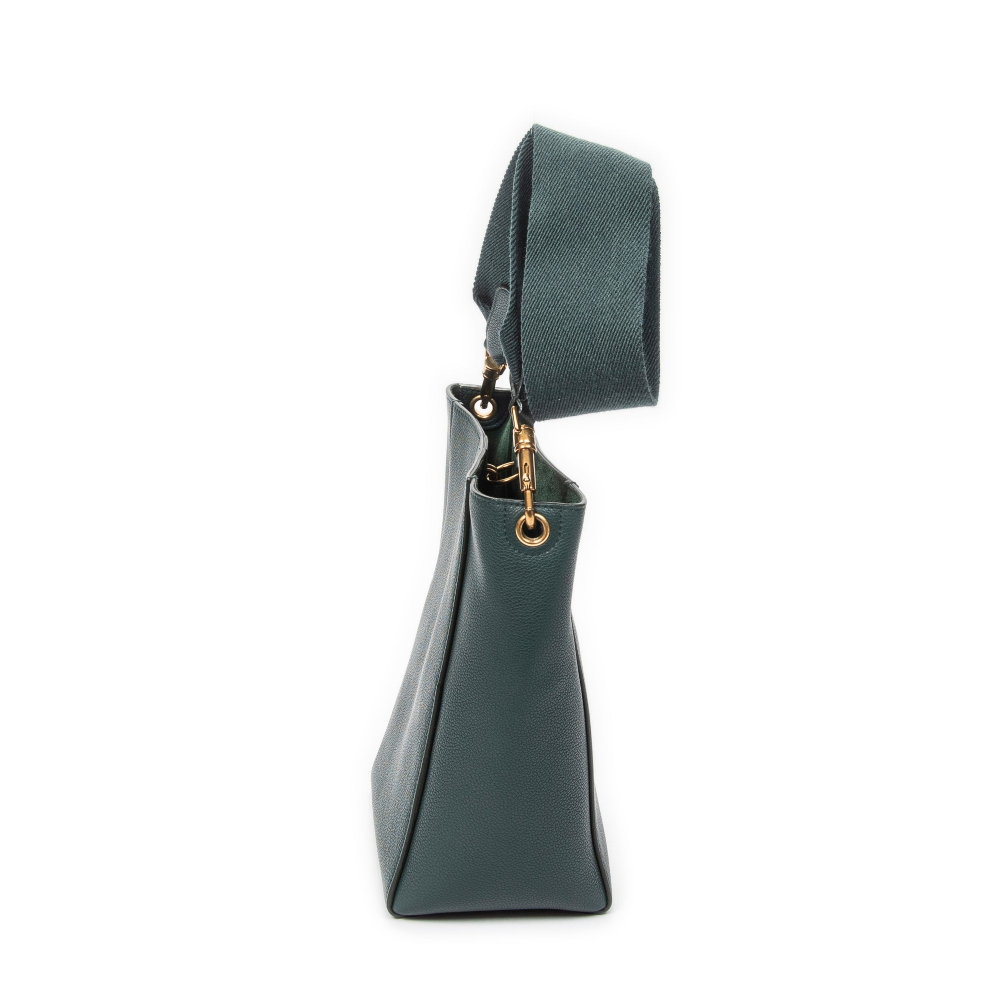 Shoulder Bag Bucket Bag Green Grained Leather