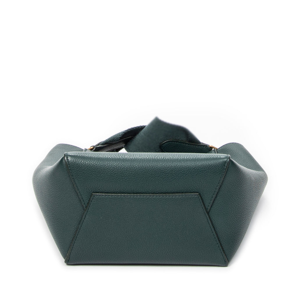Shoulder Bag Bucket Bag Green Grained Leather
