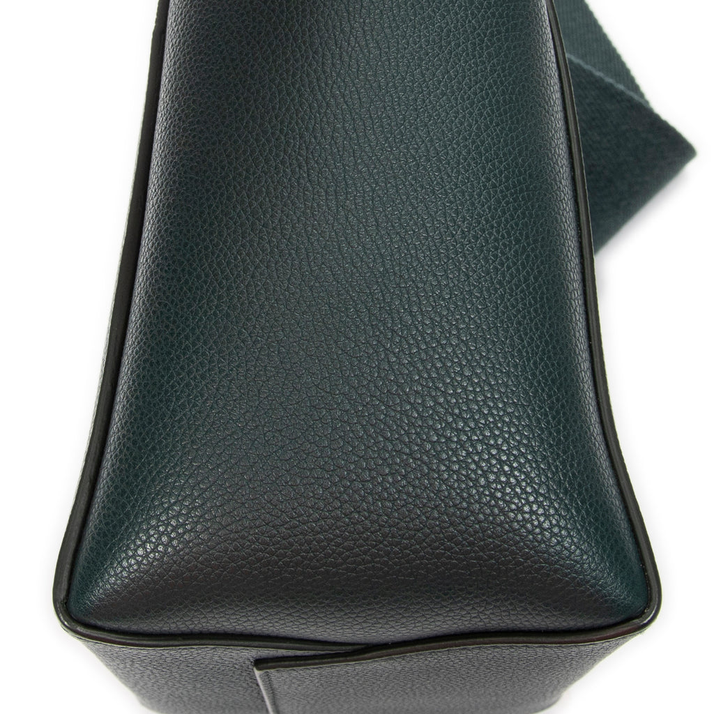 Shoulder Bag Bucket Bag Green Grained Leather
